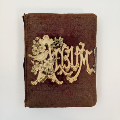 Red Victorian Photo Album with Photos