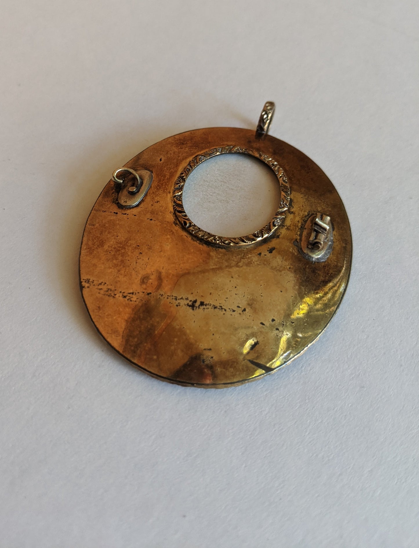 Early Victorian Hand Painted Portrait Pendant