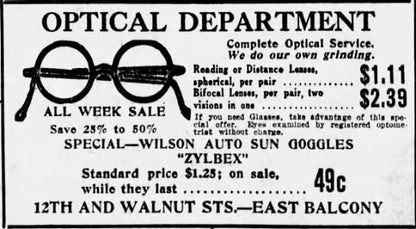 1910s-1920s Willson "Eye Protector" Glasses