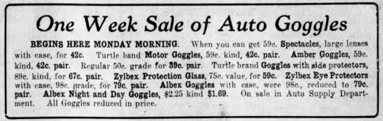1910s-1920s Willson "Eye Protector" Glasses
